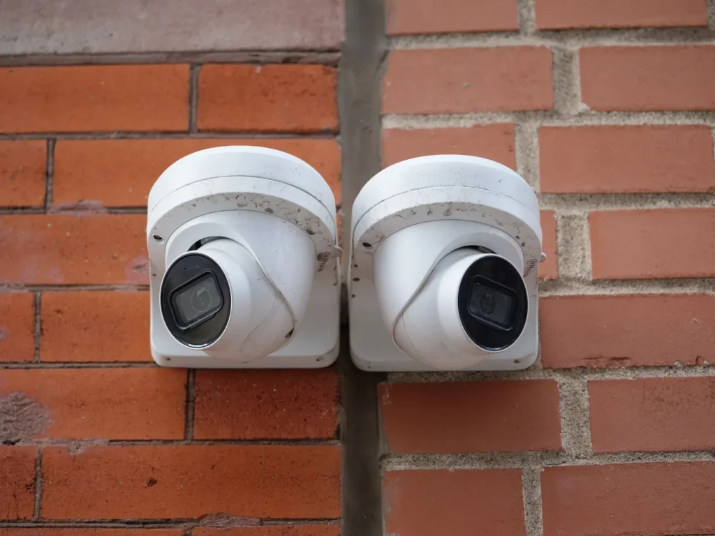 A carbon monoxide detector mounted on a home wall near living space