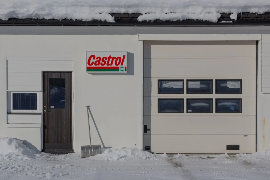 A lightweight desiccant dehumidifier working in a cold unheated garage