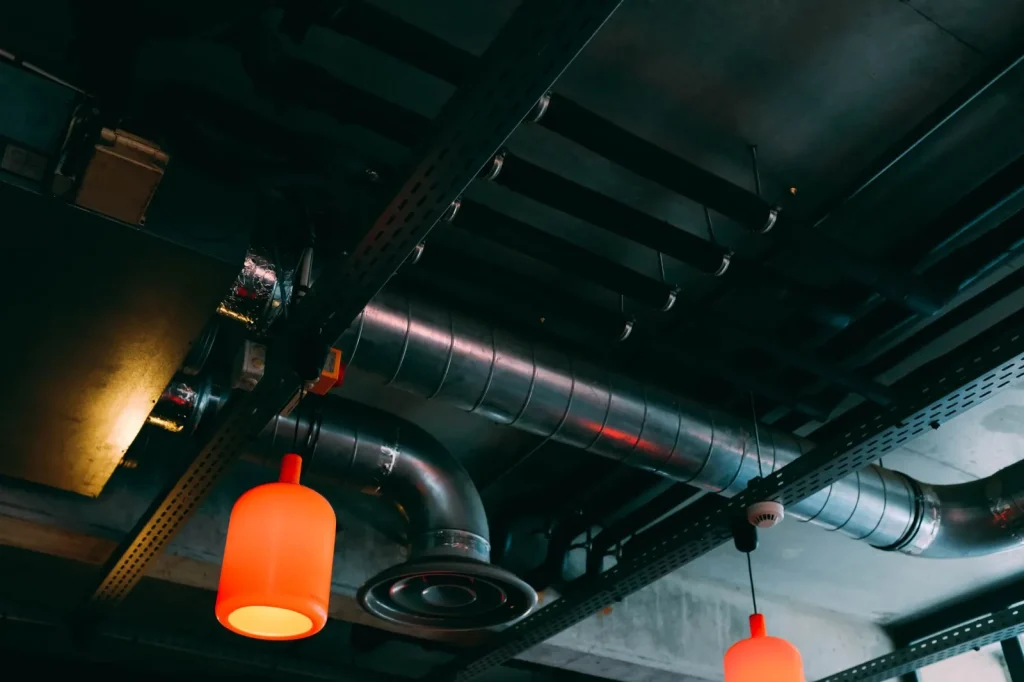 A fresh-air supply duct tied into a furnace return, tempering incoming outdoor air in a supply-only system