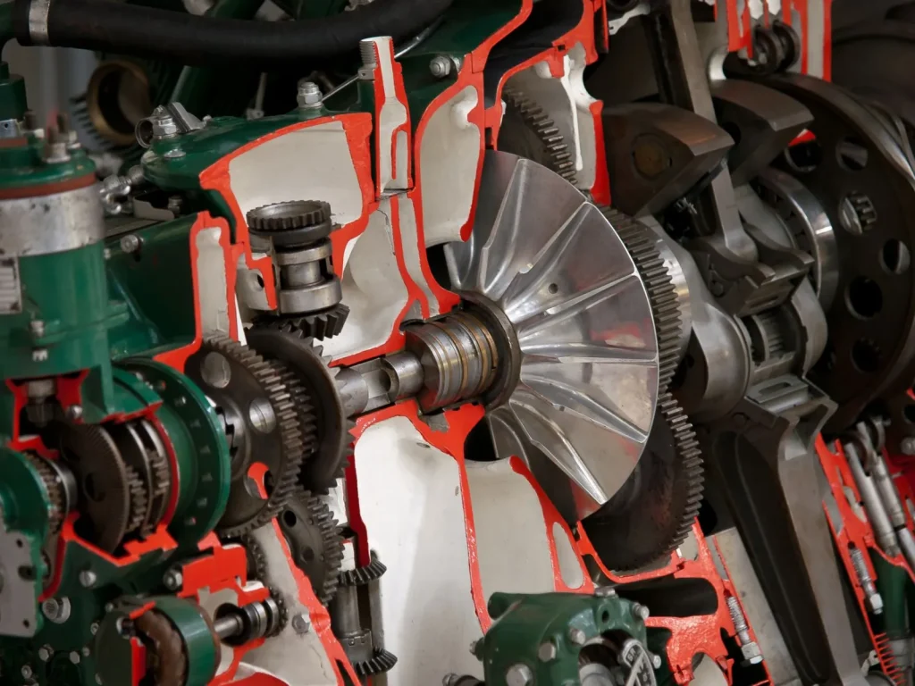 Cutaway view of an ERV enthalpy core showing crossing airflow channels